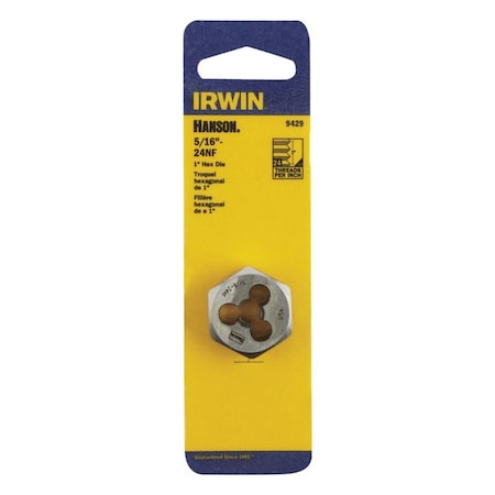 Irwin Irwin Hanson High Carbon Steel SAE Hexagon Die 5/16 in. 1 pc 9429